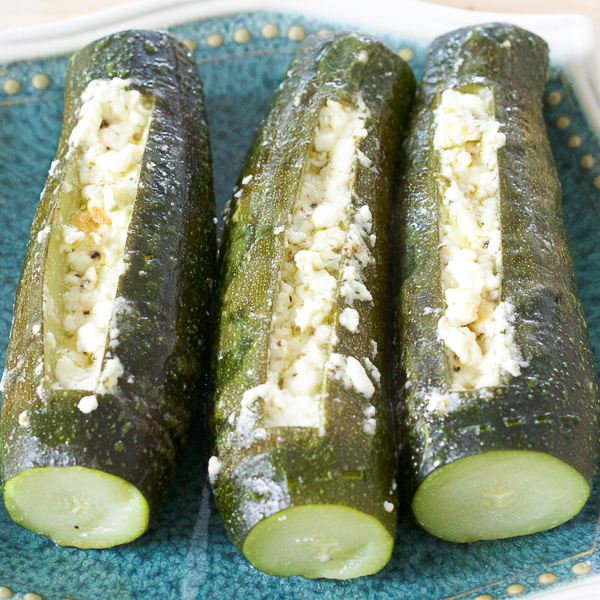 Garlic Stuffed zucchini