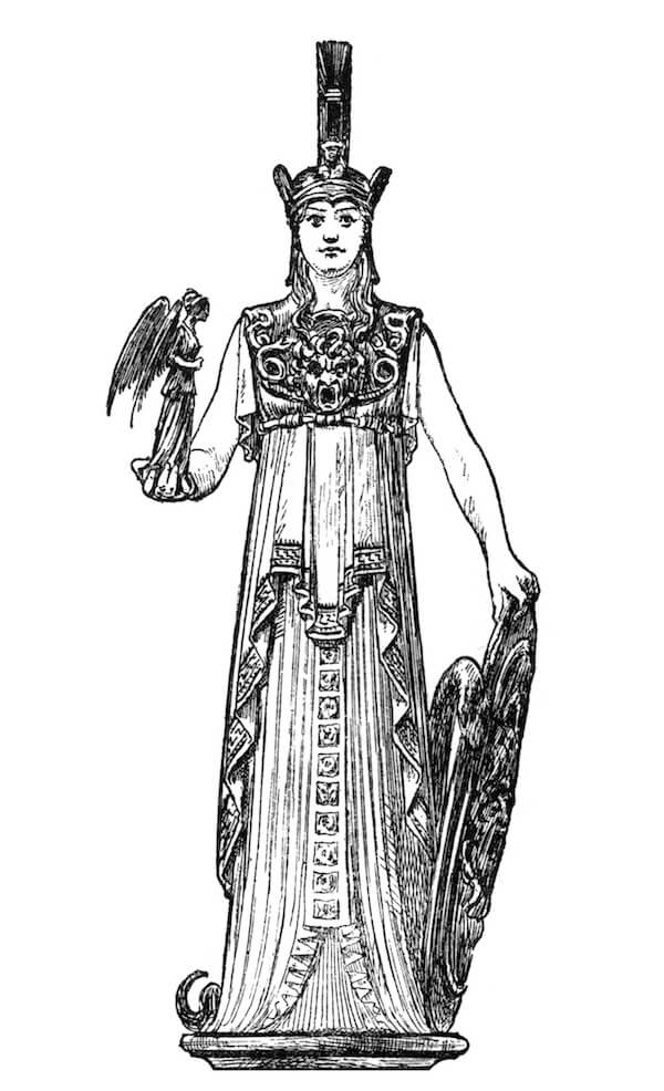 Athena statue in Parthenon