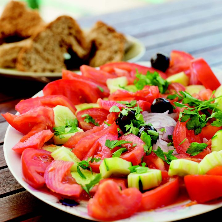 Tomato, Cucumber, and Red Onion Salad recipe