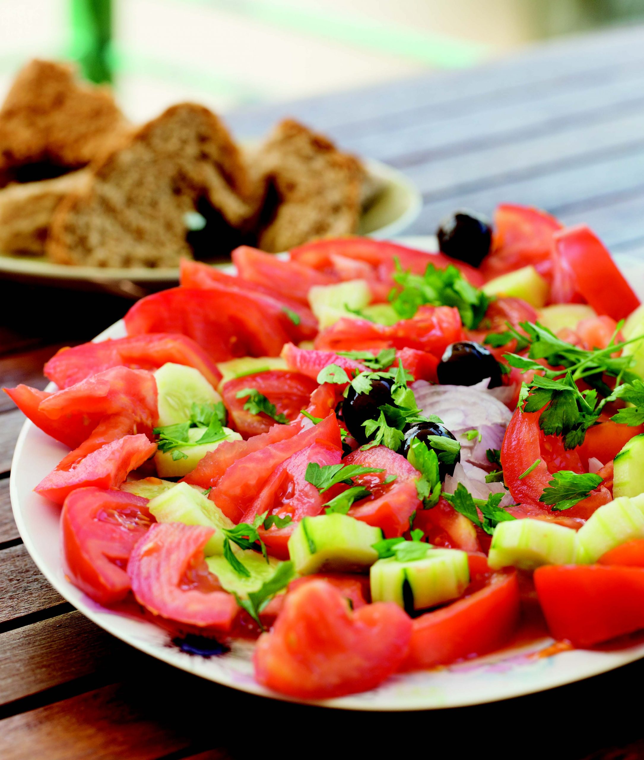Tomato, Cucumber, and Red Onion Salad