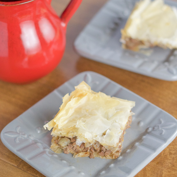 Kreatopita | Greek Phyllo Meat Pie
